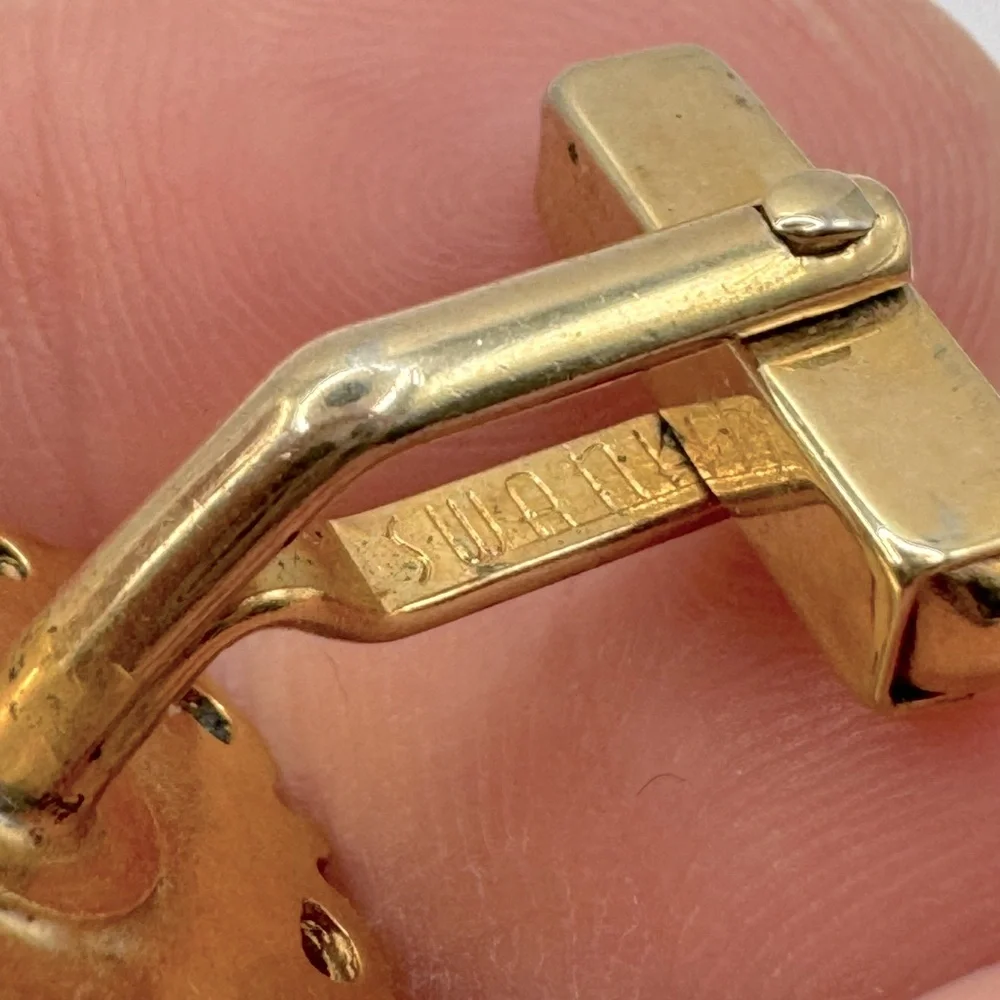 SWANK Vintage Gold-Tone Filigree Cufflinks